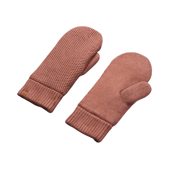 LULULEMON Fleece Lined Knit Mittens in Spanish Oak (Mauve/Pink) O/S - Picture 2 of 8